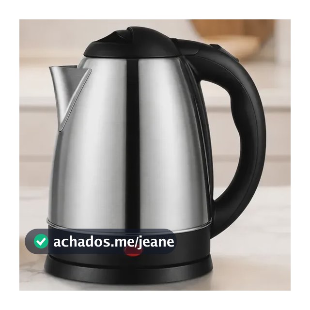 Chaleira Elétrica Inox 1,8L Jarra Bule Elétrico Aquecimento Rápido Água Quente para Café Chá Cozinha Base Giratória 360° Portátil Prática Resistente