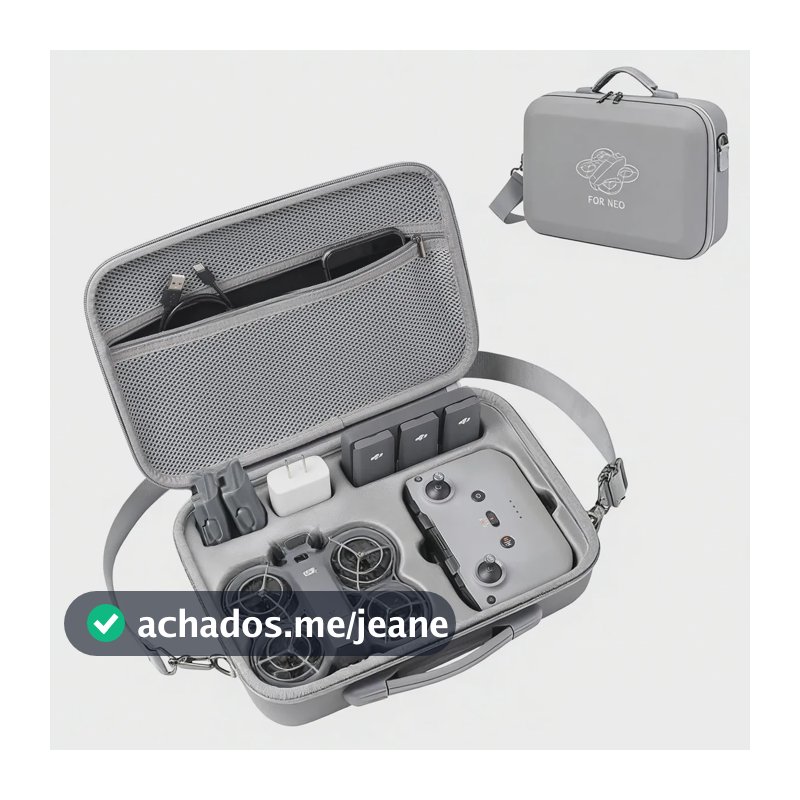 Para Dji Case Drone Neo 2 E Acessórios Resistente a respingos Conveniente Pequeno Armazenamento Transversal E Portátil Cinza