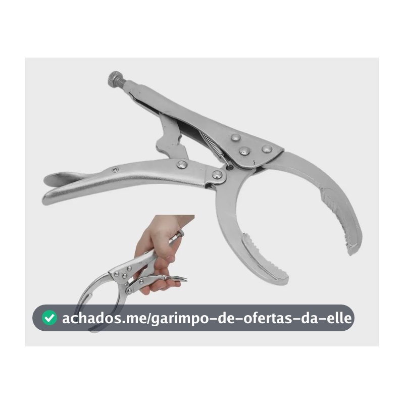 Alicate Pressão Chave Cano E Sacar Filtro De Óleo Tubos