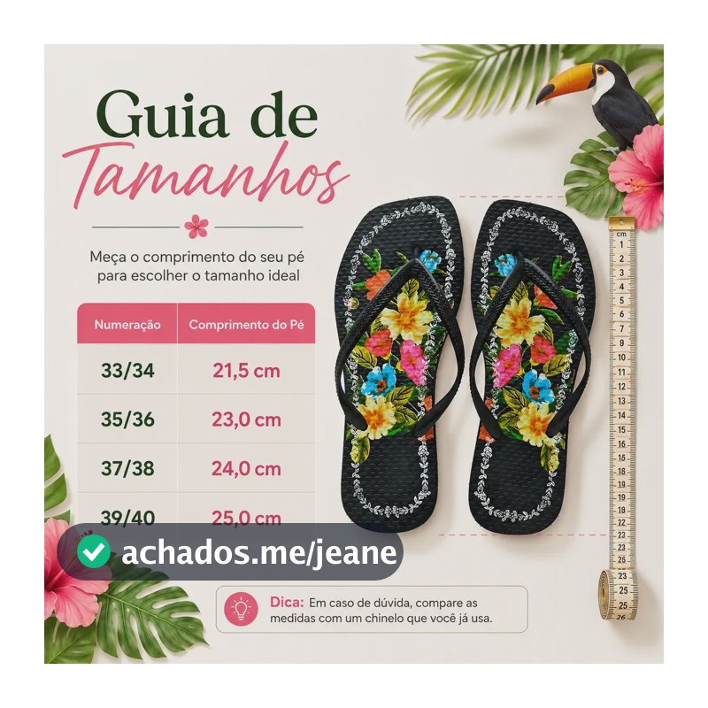 Chinelo De Dedo Feminino Casual Verão Estampa Praia Tropical Branco 37.38 Br