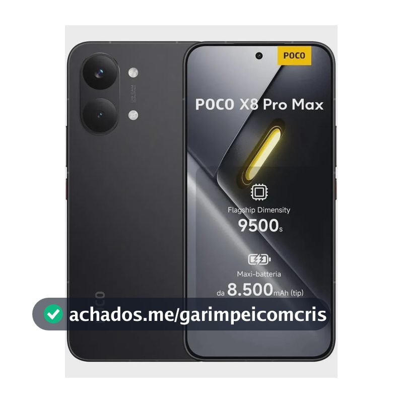 Celular Xiaomi Poco X8 Pro Max 12gb Ram 256gb - Global Preto Preto