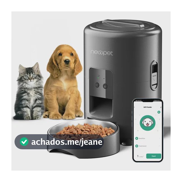 Alimentador Inteligente Comedouro Automático Pet App Newpet NP1322 Preto