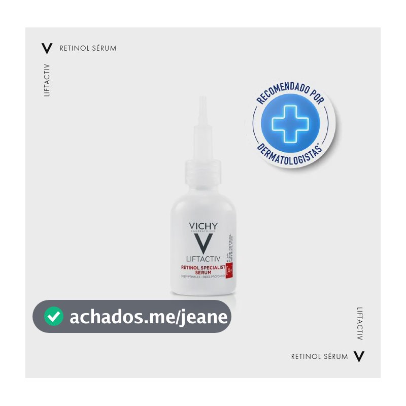 Sérum Facial Antirrugas Profundas com Retinol Puro e Peptídeos que Uniformiza a Textura Liftactiv Vichy 30ml