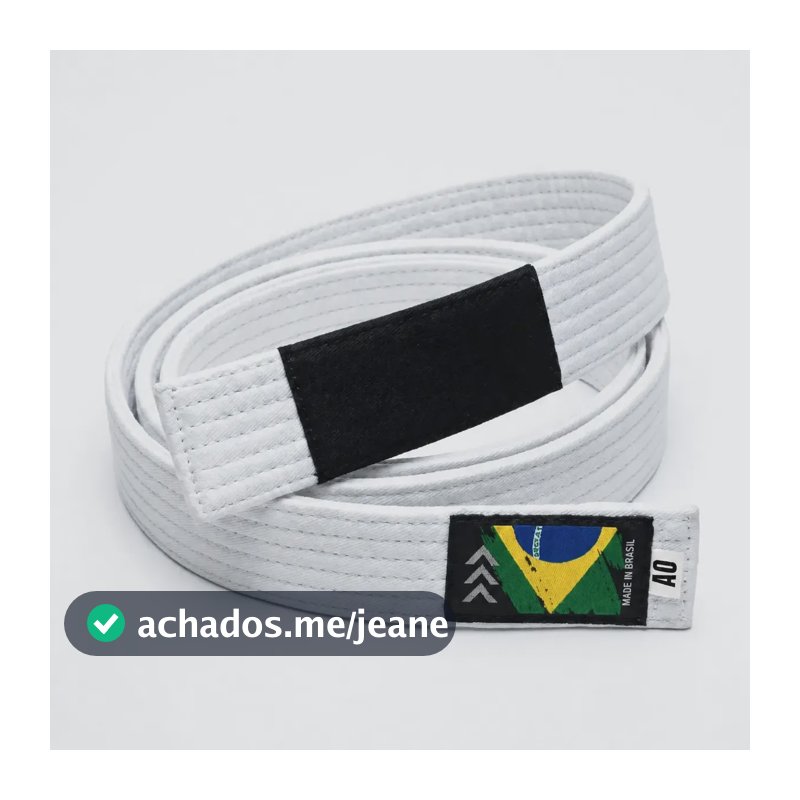 Faixa Jiu Jitsu Adulto Conforto Premium Reforçada  Branco A2