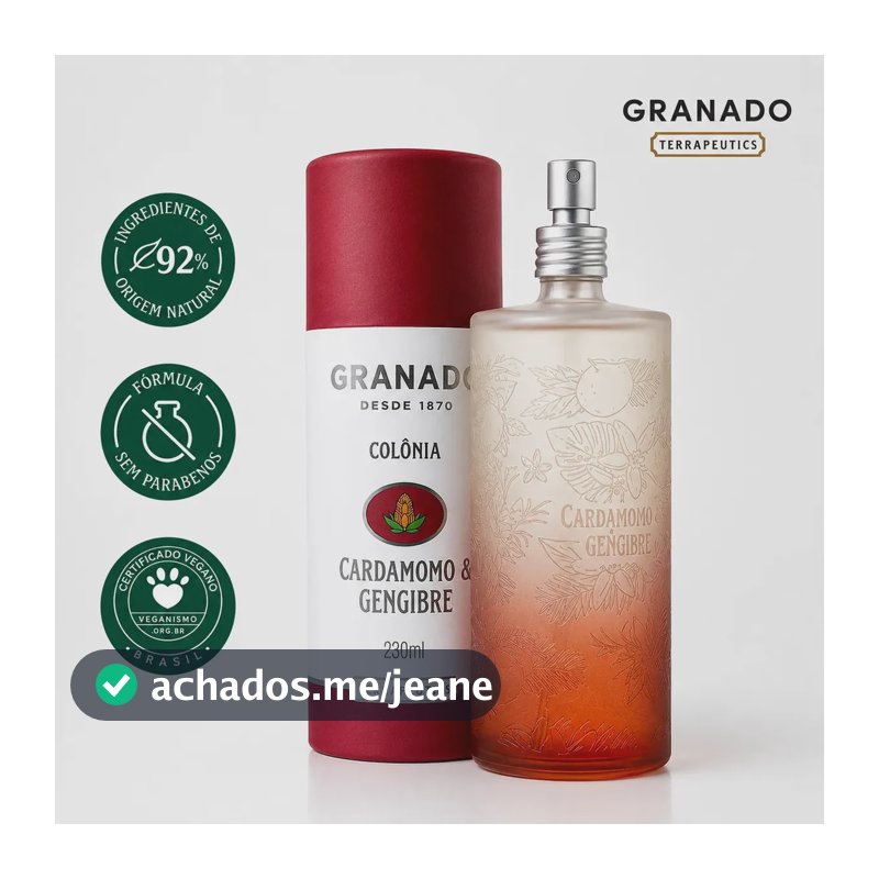 Colônia Cardamomo & Gengibre Granado Terrapeutics 230 Ml