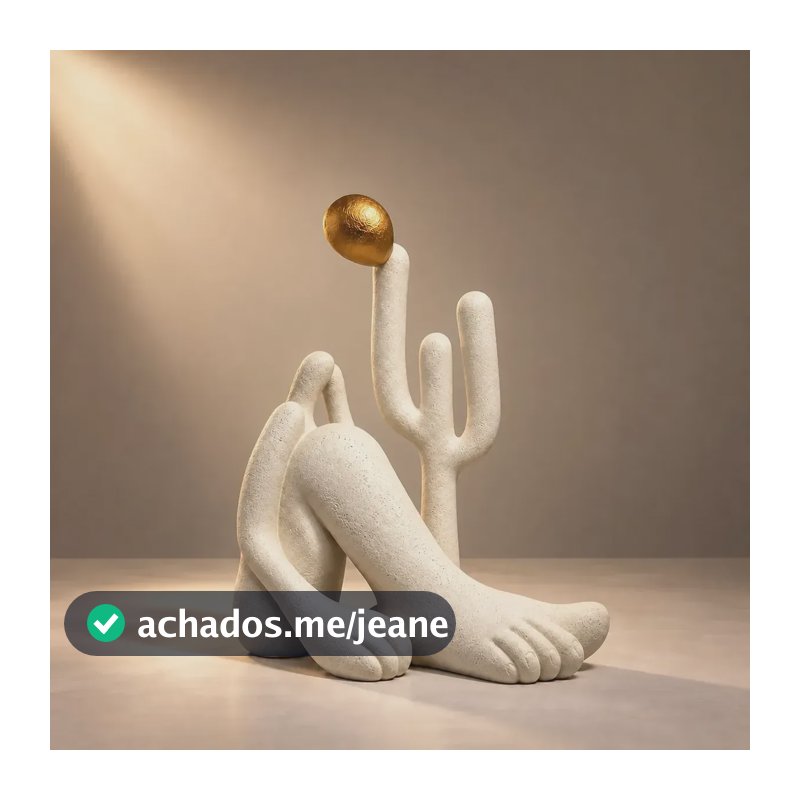 Estatueta Decorativa Abaporu Gessel Decor Decoracao Palha