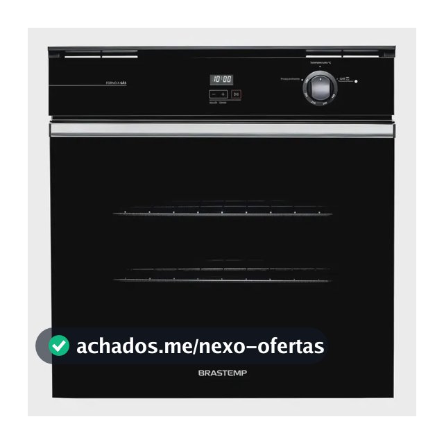 Forno de Embutir a Gás Brastemp 78L Preto Grill - BOA84AE