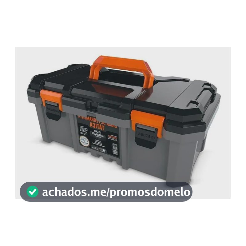 Caixa De Ferramentas Tática Cinza 18,3 Polegadas Metasul