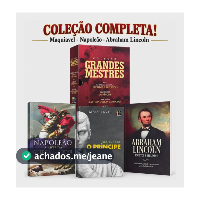Box 3 Livros Grandes Mestres Maquiável Napoleão Abraham