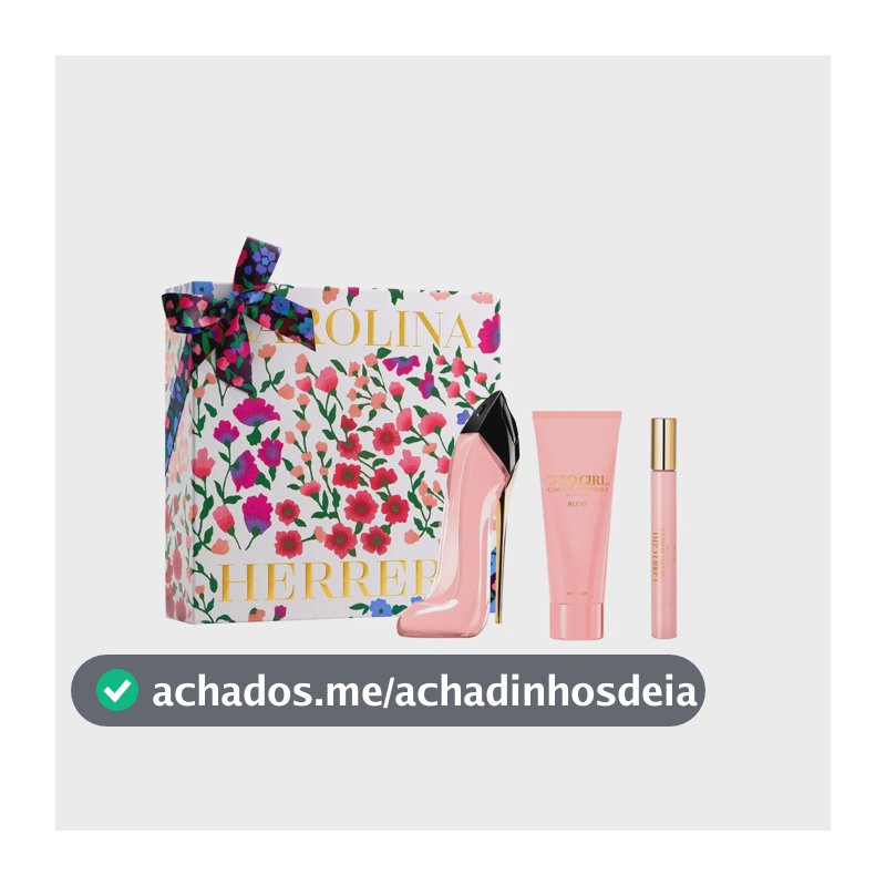 Kit Presente Perfume Feminino Good Girl Blush Carolina Herrera Edp 80ml + Hidratante Corporal + Perfume Miniatura 10ml