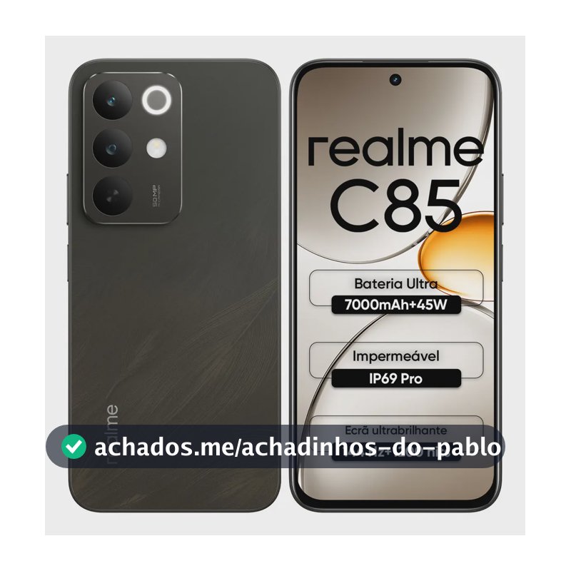 Celular Smartphone Realme C85 128gb 6gb Ram Dual Sim Bateria 7000mah 144hz Ip69 Pro resistência à água