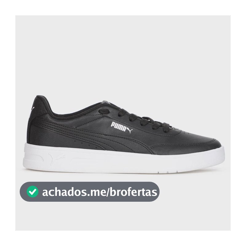 Tênis Puma Court Classic Clean Bdp Macio Confortável Preto 39 Br