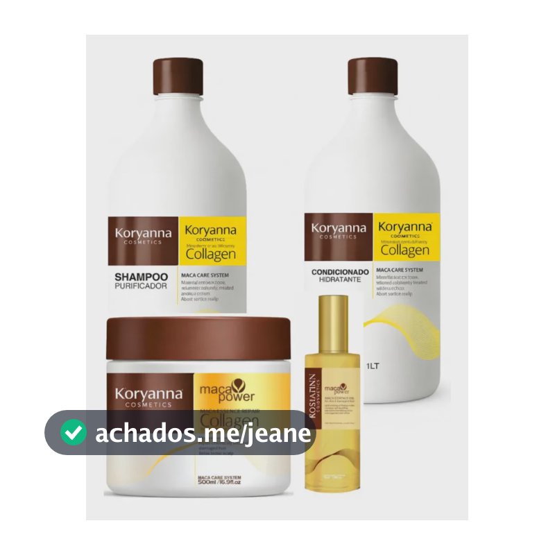 Kit  Collagen Completo Máscara 500g Shampoo 1l Condicionador
