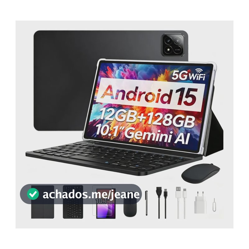 Tablet 10.1 Android 15 12gb 128gb Para Estudo Gris