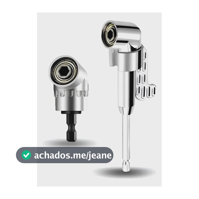 2 Adaptador Angular Magnético 105° 90° Longo Curto Furadeira