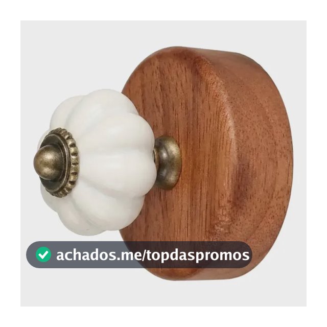 Gancho Parede Hook Cabide Madeira Porcelana Abóbora Premium