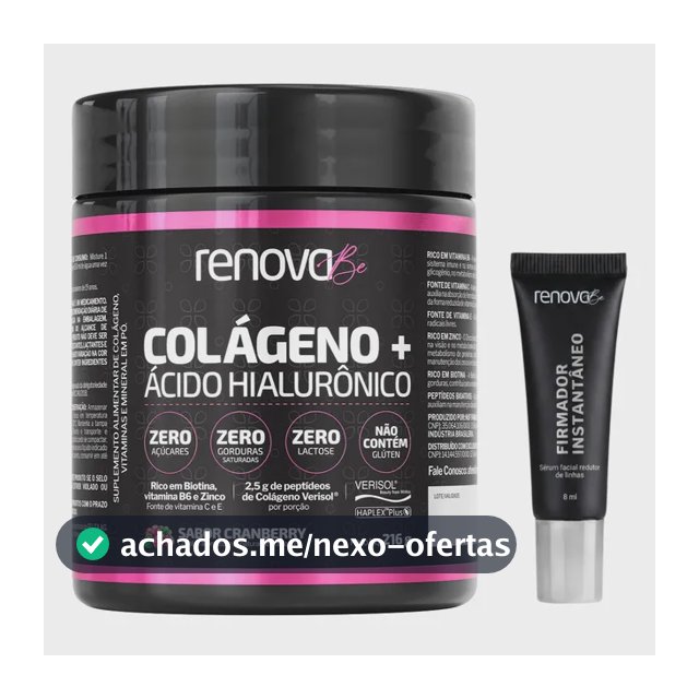 Kit Colágeno Verisol Ácido Hialurônico + Firmador Cinderela