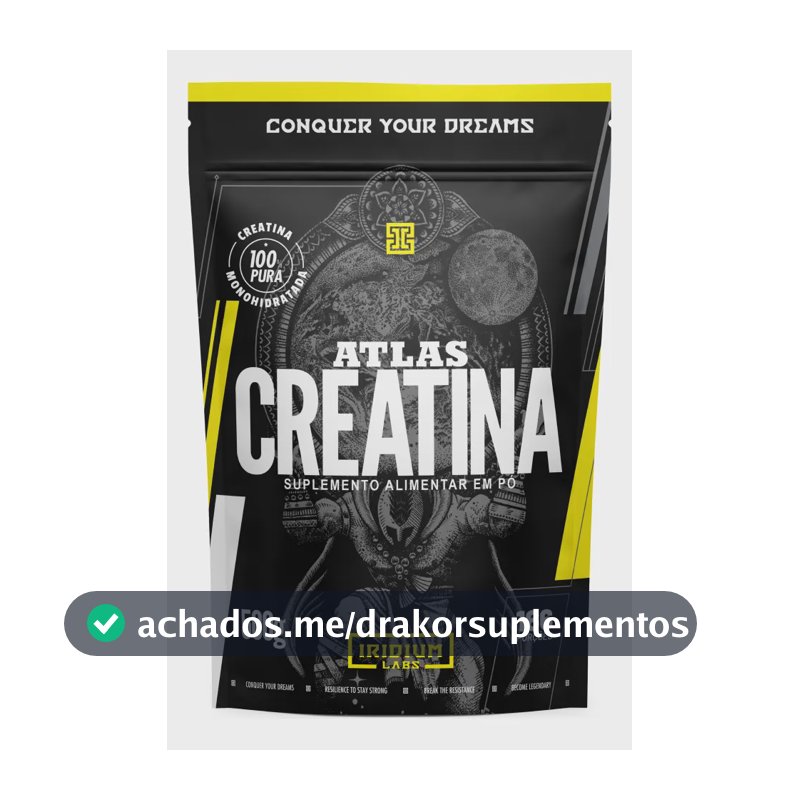 Creatina Atlas Monohidratada 500g - 100% Pura - Iridium Labs Sem sabor