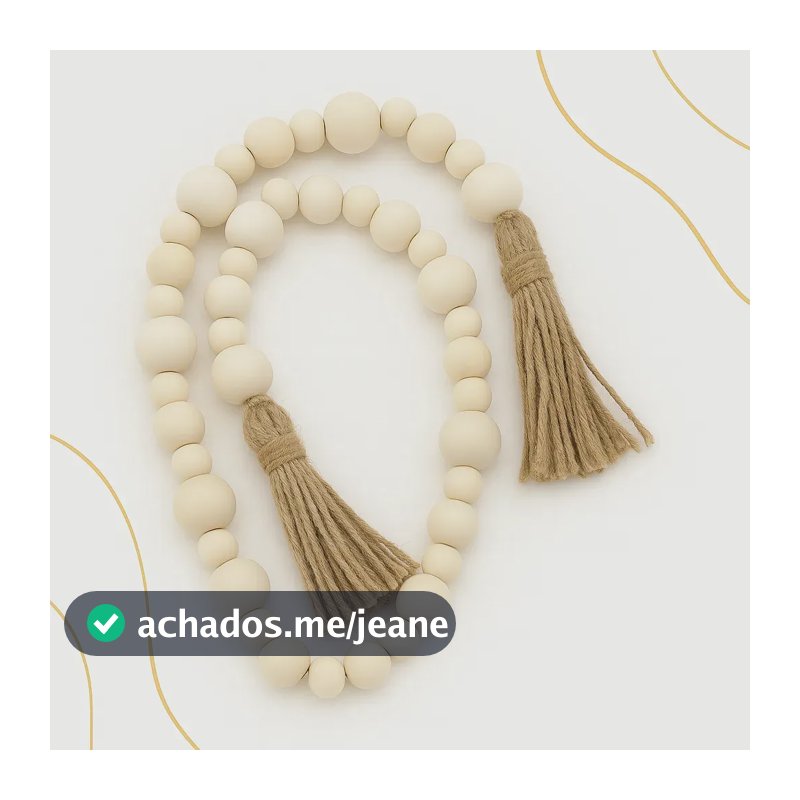 Cordão Decorativo 60cm Madeira Sala Mesa Ambientes Modernos