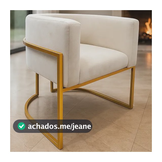 Poltrona Luxo Decorativa Para Recepção Sala Premium
