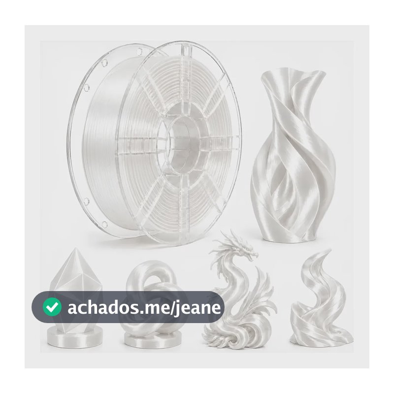 Filamento Pla Silk Sol3d 1kg 1,75mm Brilho Sedoso 3d Branco/perola