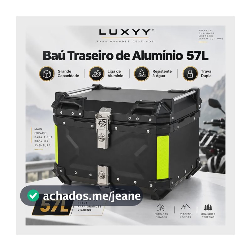 Caja Para Moto Top Case Maletero De Aluminio Para Moto 57l