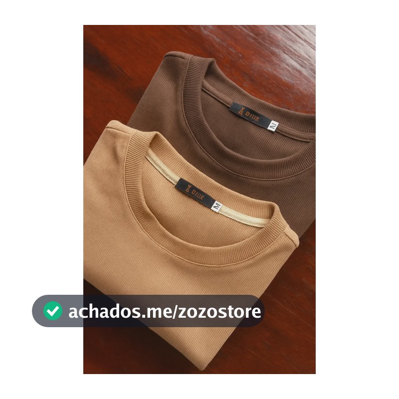 Kit 2 Camisetas Canelada Masculina Texturizado Premium Just Kit 2 Canelada Marrom E Moca Moouse M