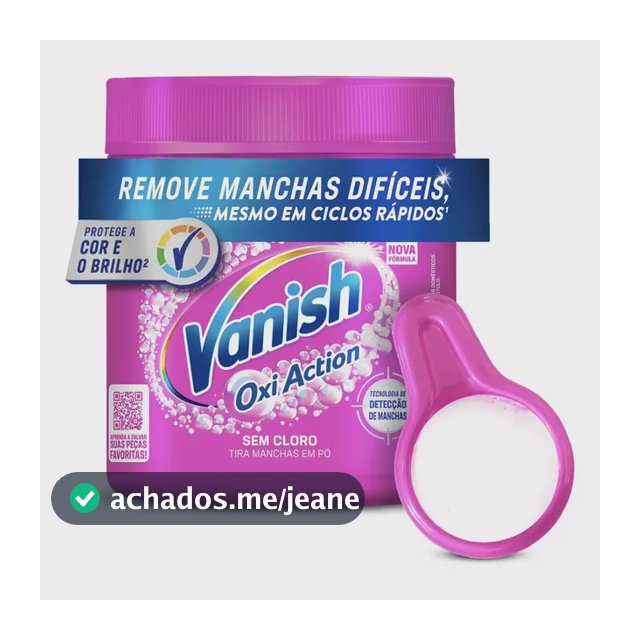 Tira Manchas Vanish em Pó Oxi Action para roupas coloridas 450g