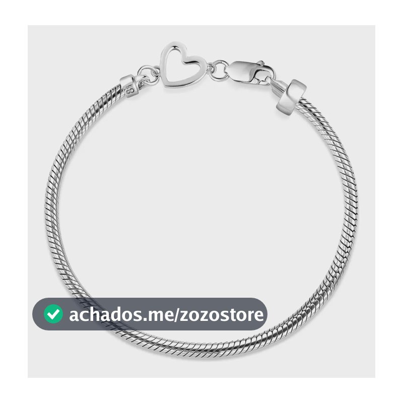 Pulseira Life Coração Em Prata 925