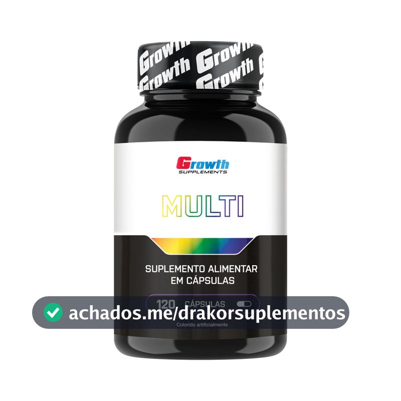 Multivitamínico Growth Supplements em cápsula Sem sabor x 100g de 120 un