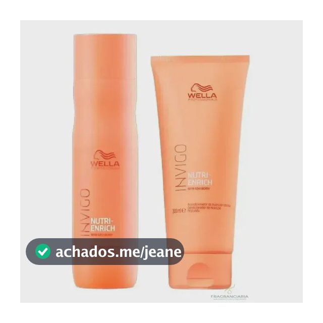 Kit Wella Professional Invigo Nutri-Enrich Shampoo 250ml + Condicionador 200ml