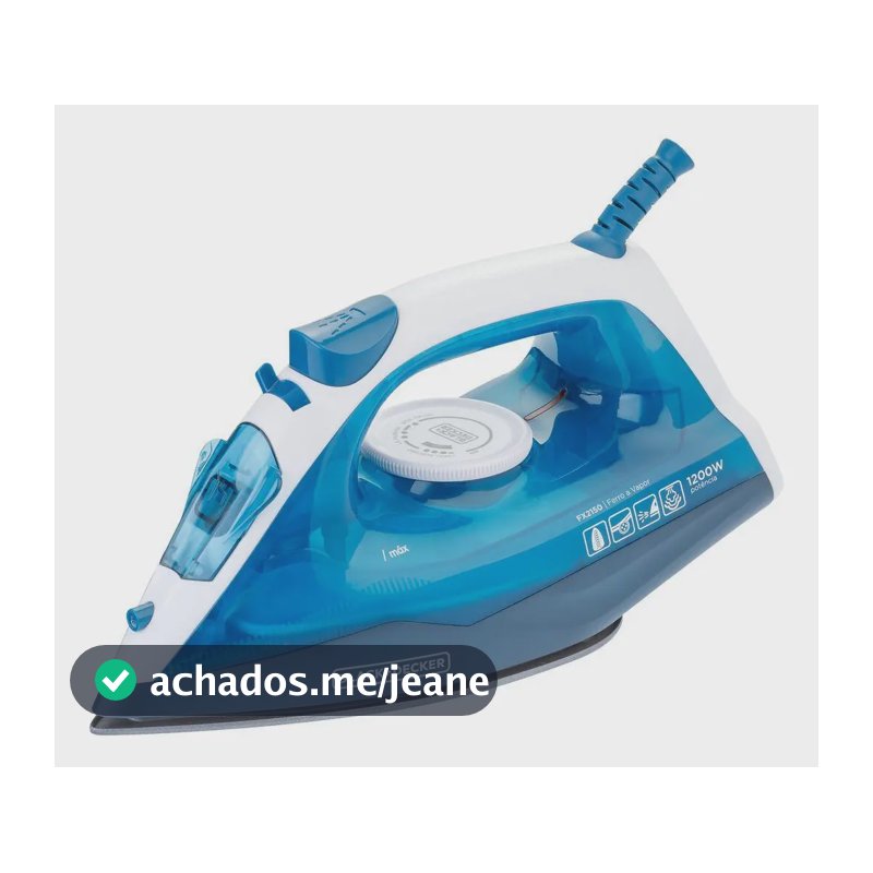 Ferro De Passar Roupa À Seco Ou Vapor Black+Decker Fx2150 Azul