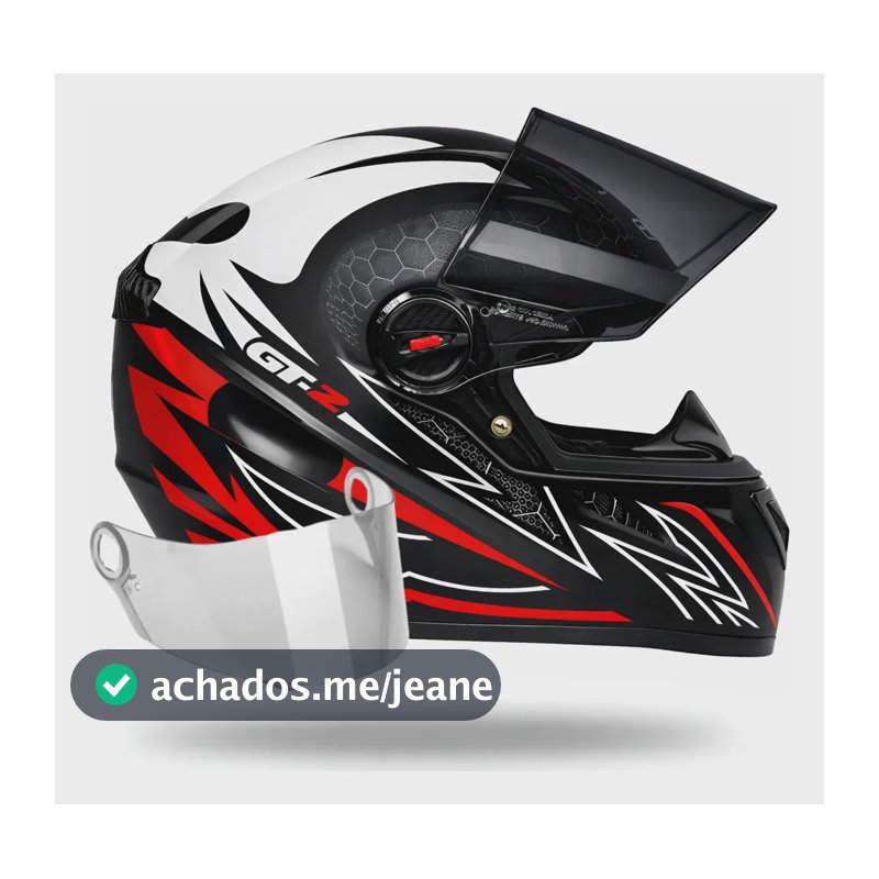 Capacete Fw3 Gt2 Fosco Com Viseira Fumê Extra  Vermelho Brilho Gt2 Fosco 57/58