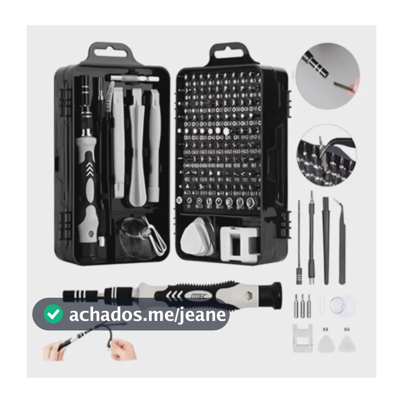 Kit Ferramenta 115 Chaves Precisão Celular Notebook Tablet
