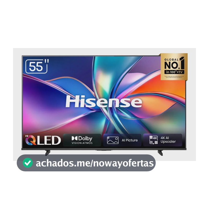 Smart TV Hisense HI-QLED 4K 55" Polegadas com Dolby Atmos, Dolby Gaming e Alexa - 55Q6QV