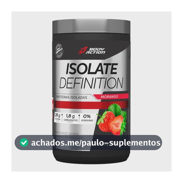 Proteína Bodyaction Tradicional Isolate Definition em pó sabor Morango x 900g