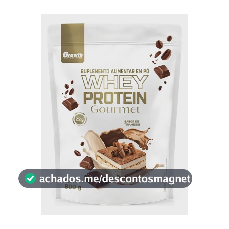 Whey Protein Gourmet 800g Growth Supplements - Tiramisu