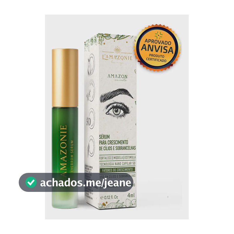 Sérum L'Amazonie Skincare Crescimento Cílios Sobrancelhas 4mL