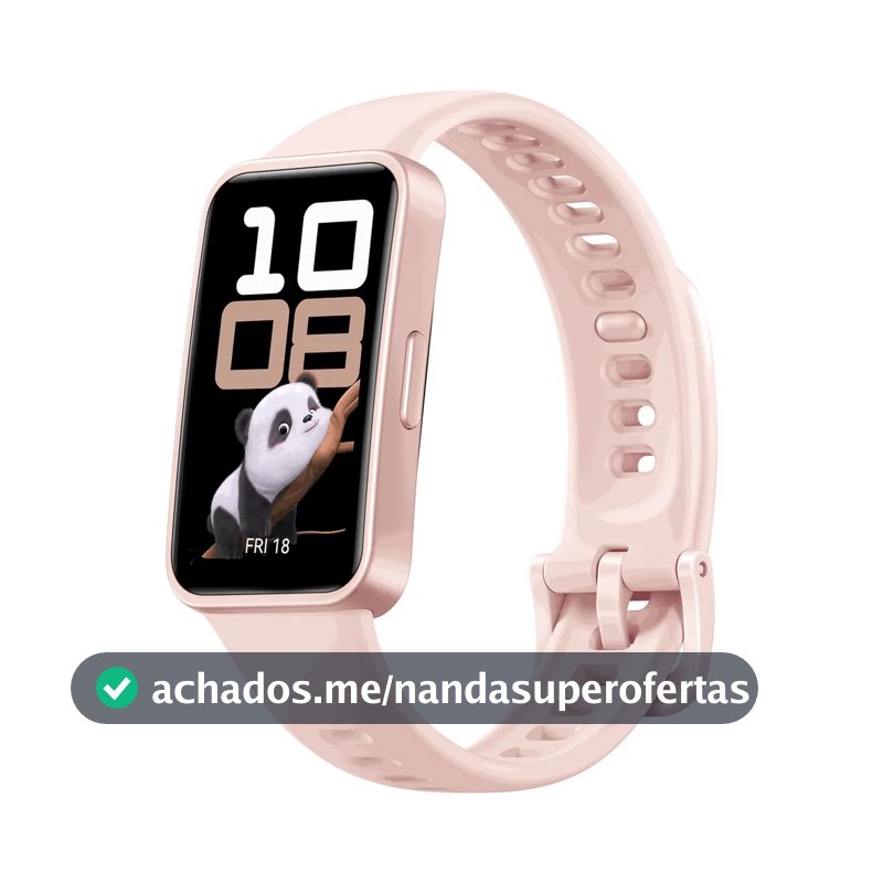 Smartwatch HUAWEI Band 10 Caixa de Polímeros Duráveis Análise do Sono em Nível Profissional Assistente de Bem-estar Emocional Relógio Smartwatch Compatível com Android e iOS Rosa