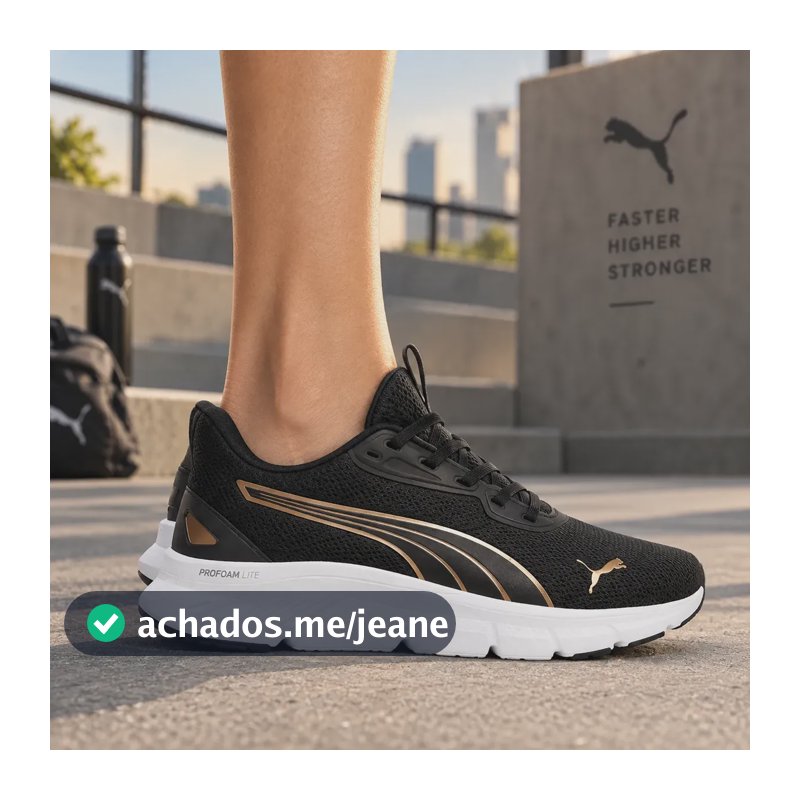 Tenis Feminino Puma Flexfocus Lite Modern Preto/laranja 35 Br