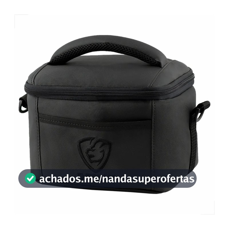 Lancheira térmica Everbags Fit-lancheira 7L em tecido emborrachado Preto