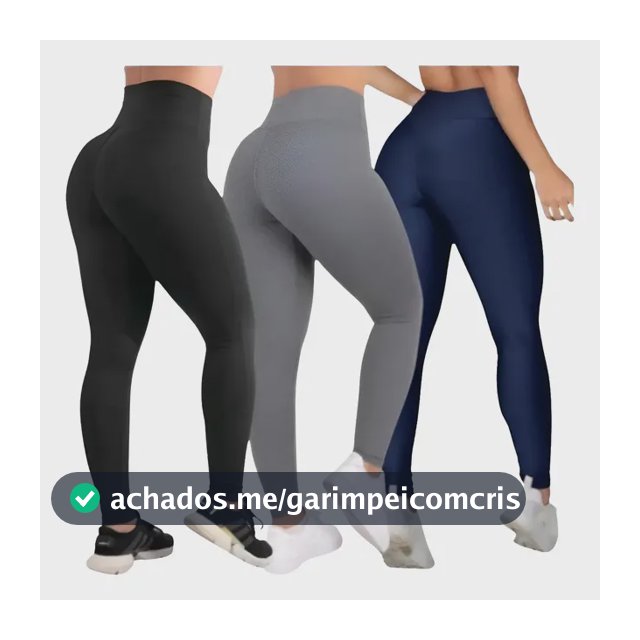Kit 3 Calças Legging Legg Grossa Zero Transparência Promoção