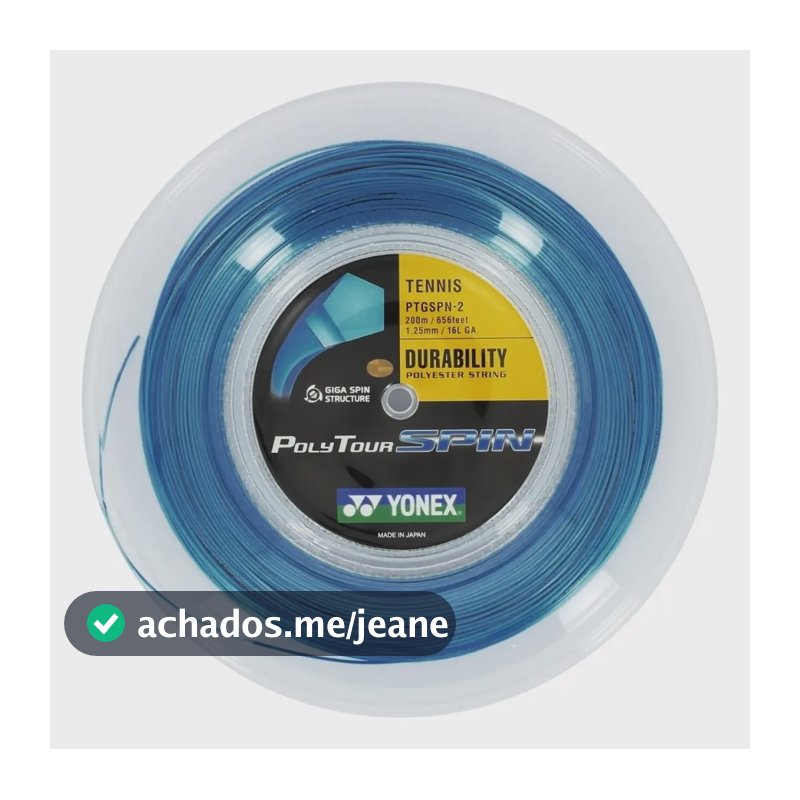 Rolo De Corda Yonex Polytour Spin - 1.25mm - 200m