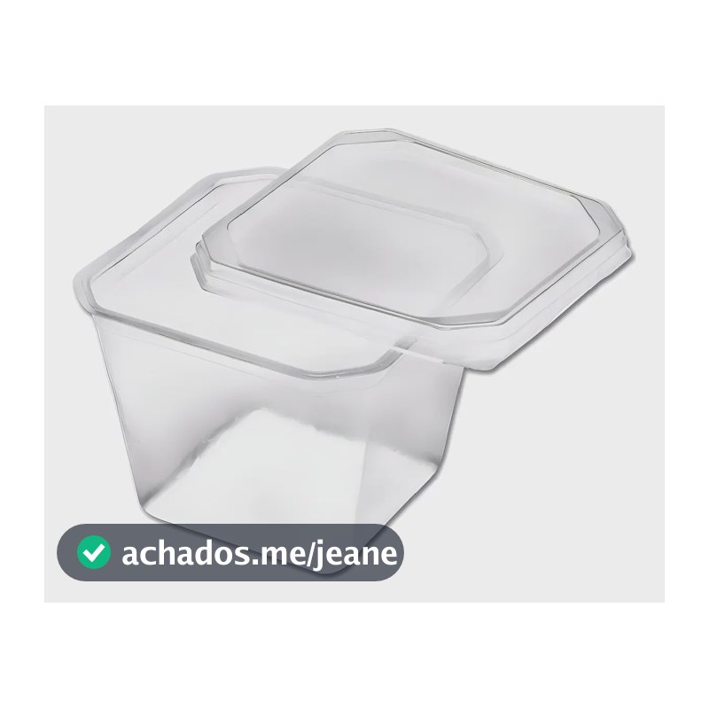 Potes Plásticos Prafesta 250ml Microondas Freezer 100un Quadrados
