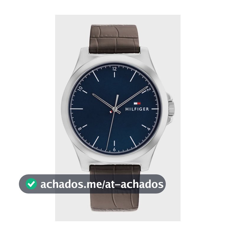 Relógio Tommy Hilfiger Masculino Couro Marrom 1710549 Marrom Azul