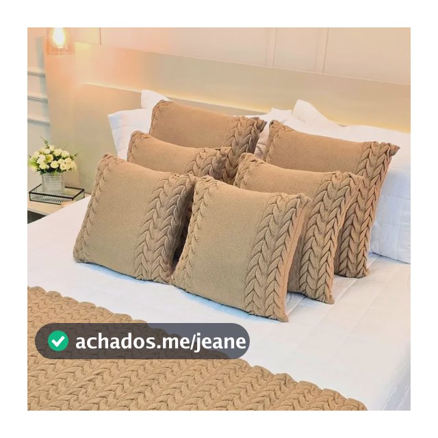 2 Capas Almofadas Tricot Sofá Cama Aconchego Home Decor 50cm