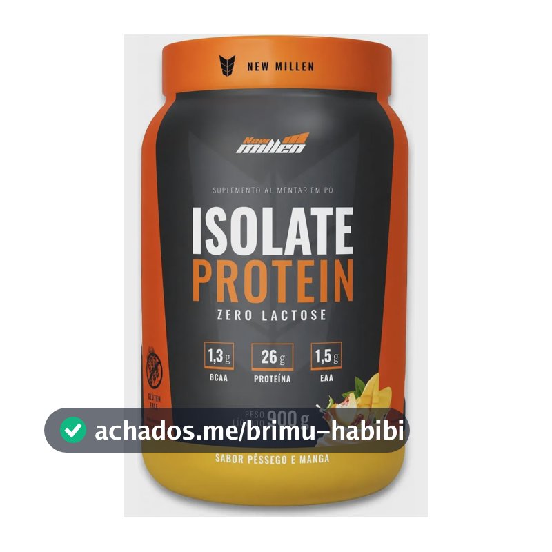 Isolate Protein Zero Lactose New Millen 900g Pêssego E Manga Peach/mango