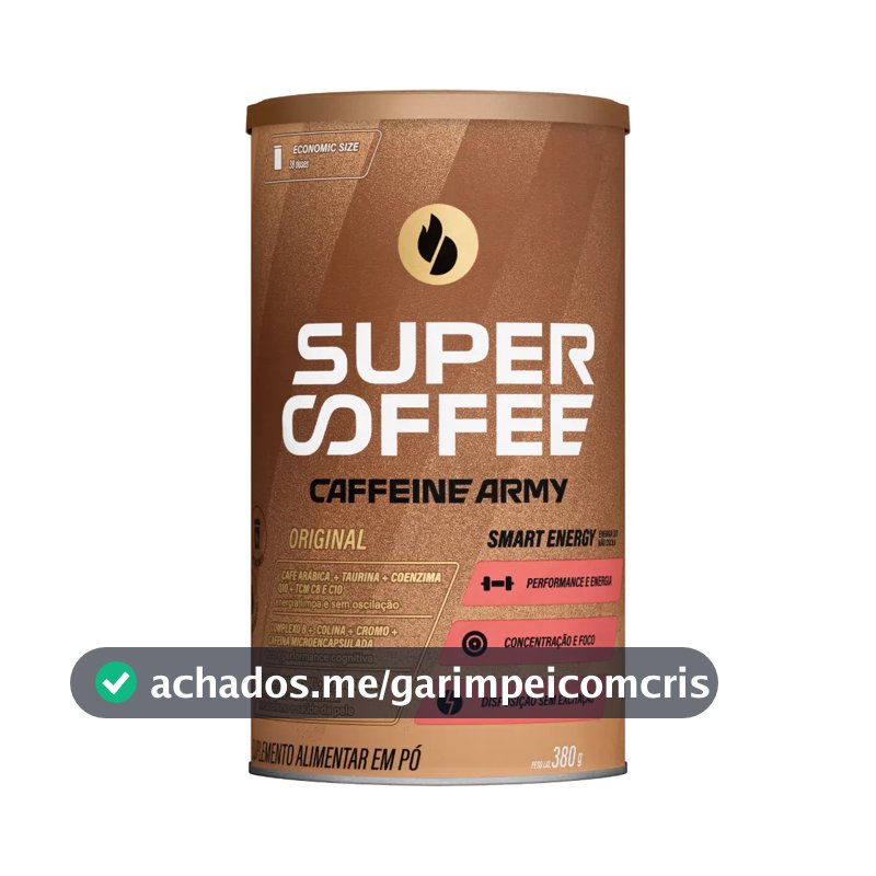 Cafeína Caffeine Army Supercoffee Classic Size em pó Sem sabor x 380g