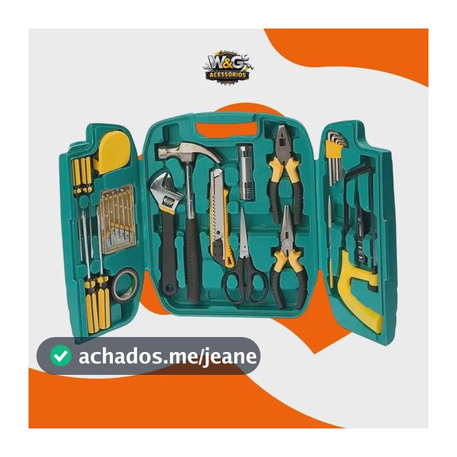 Kit Ferramentas Jogo 26pc Residencial Caixa Maleta Completa W&g