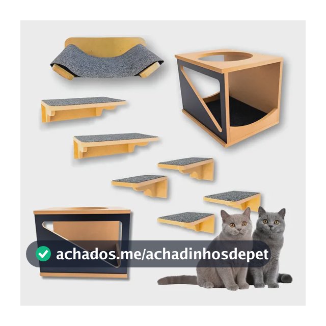 Playground Gato 9pçs Itens Parafusados Já Montado Hipotenusa
